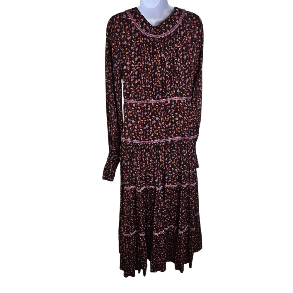 Free People Take A Little Time Floral Long Sleeve Maxi Dress
